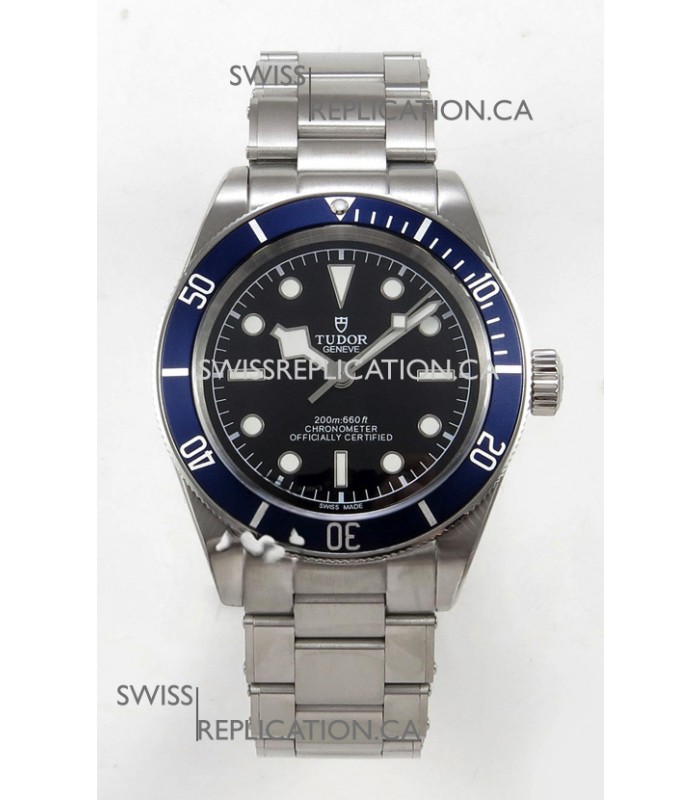 Tudor Black Bay 41 Black Dial Blue Bezel Oyster Super Clone Watch 