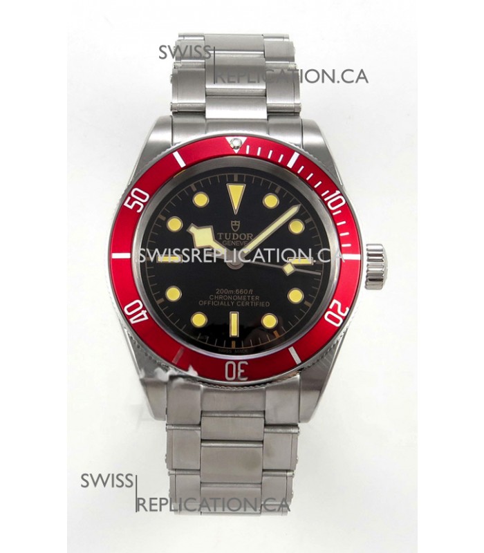 Tudor Black Bay 41 Black Dial Red Bezel Oyster Super Clone Watch 