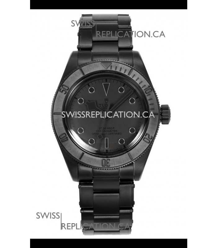 Tudor Black Bay PVD Case Black Dial Swiss Replica Watch 