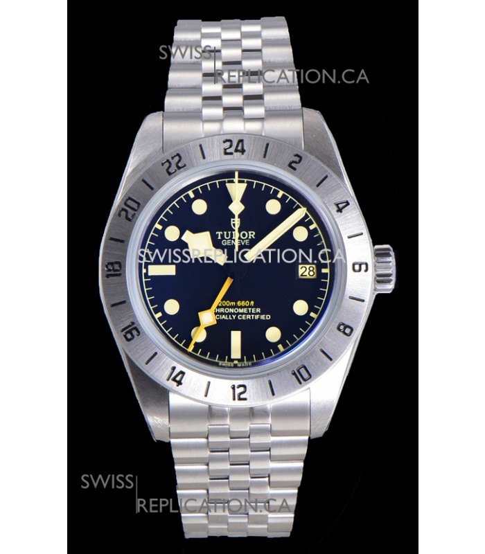 Tudor Black Bay PRO 79470-0001 GMT Black Dial Jubilee Super Clone Watch 
