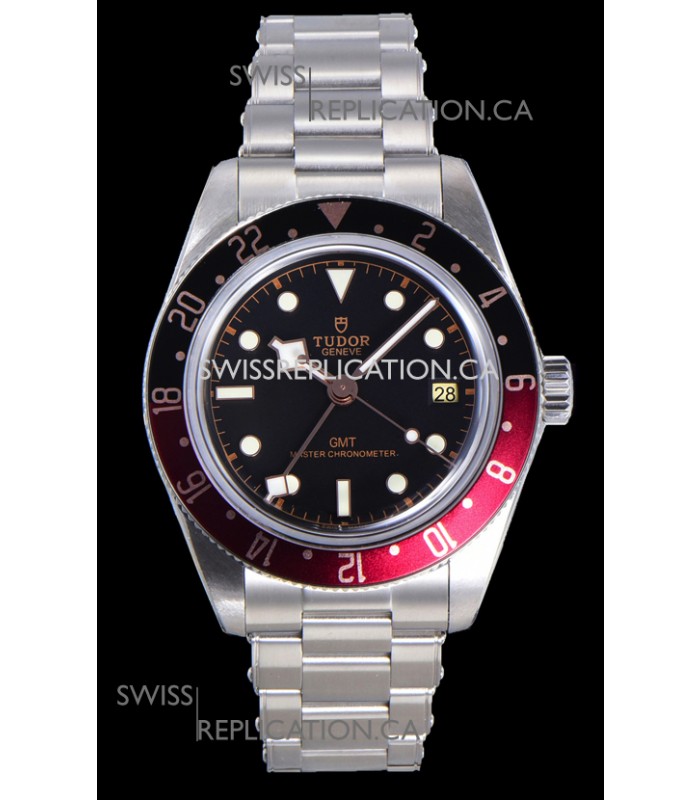 Tudor Black Bay GMT Black Dial Watch Black/Red Bezel Super Clone Watch 