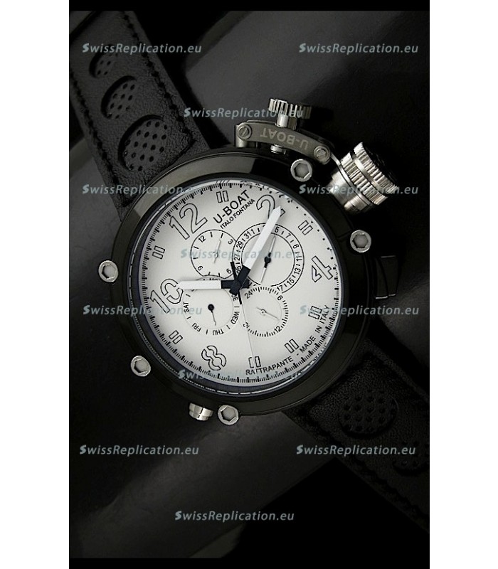 U-Boat Flightdeck Rattrapante Japanese Automatic Watch in PVD Casing