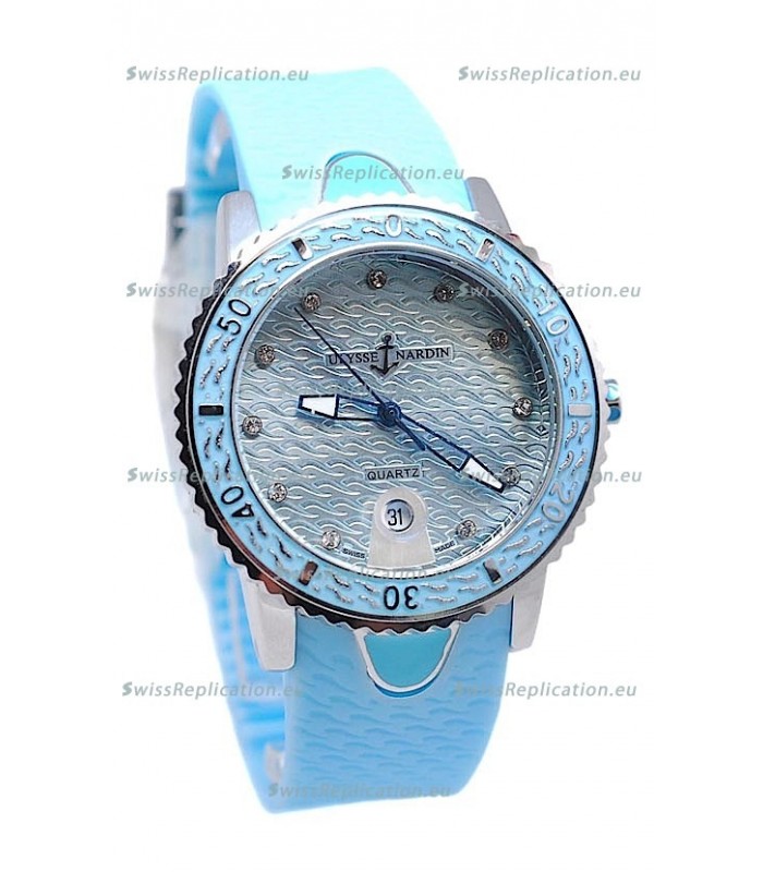 Ulysse Nardin Lady Diver Starry Night Replica Watch in Blue Dial