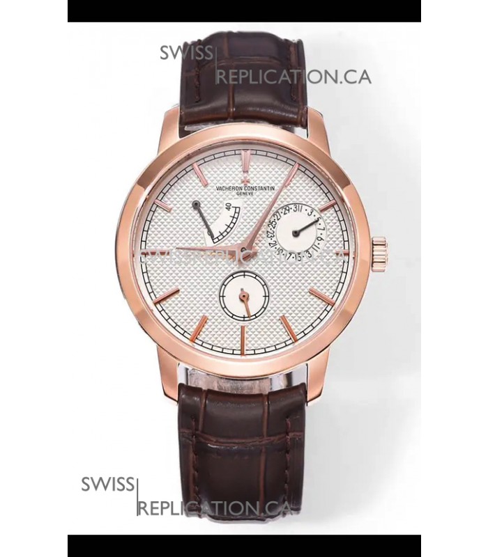 Vacheron Constantin Traditionnelle 83520 Rose Gold Pale Yellow Dial Super Clone Watch 