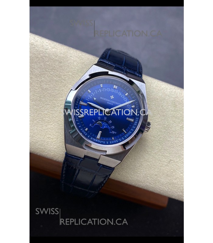 Vacheron Constantin Overseas True Moon Phase Steel Case Blue Dial Swiss Replica Watch 