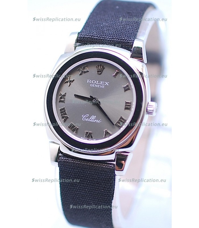 Rolex Cellini Cestello Ladies Swiss Watch in Grey Silver Face