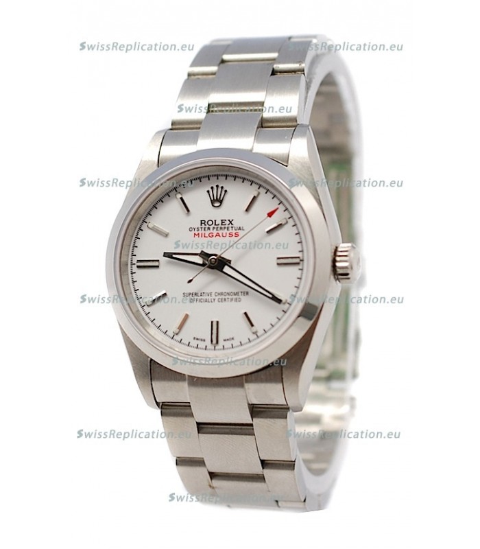 Rolex Milgauss Swiss Replica Watch - 40MM Off White Dial