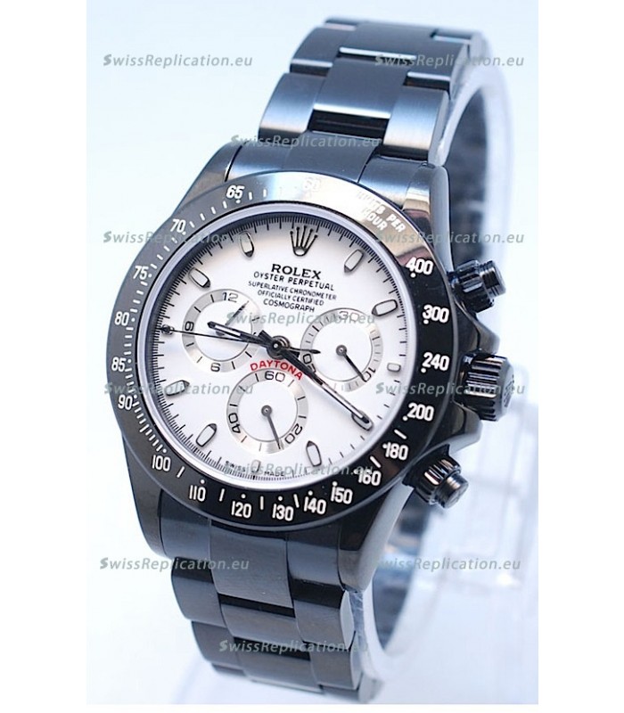 Rolex Daytona Cosmograph Project X Design Black Out Edition Series II Swiss Replica Watch in White Dial