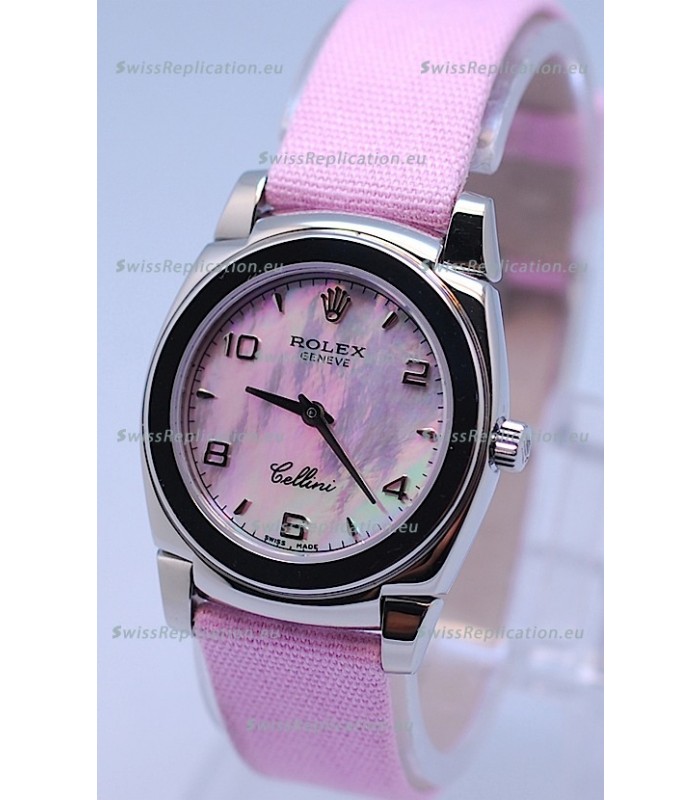 Rolex Cellini Cestello Ladies Swiss Pink Watch in Pearl Face