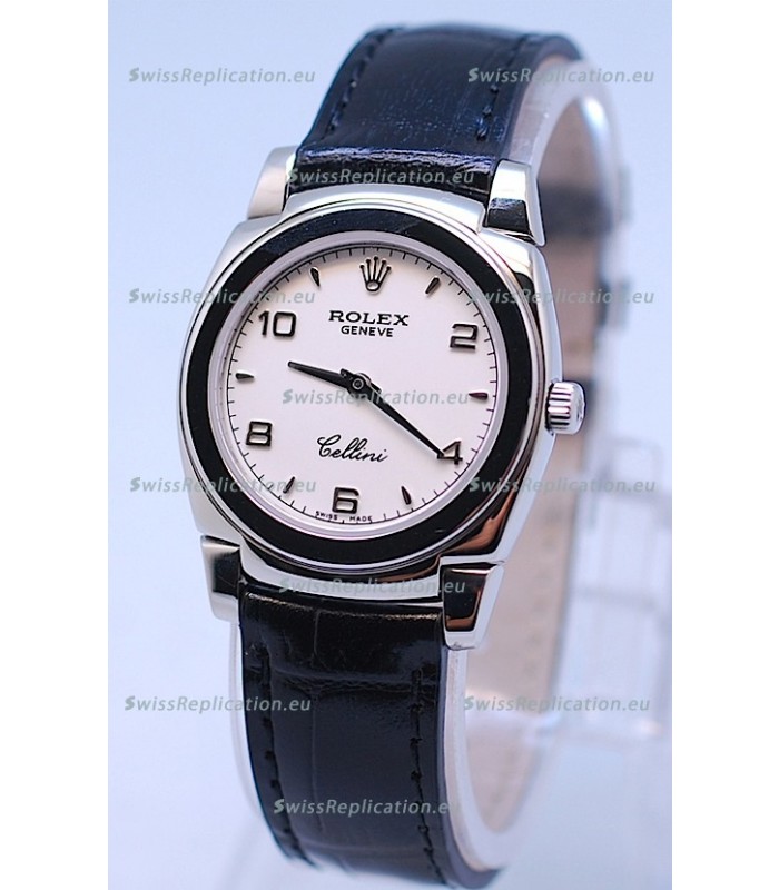 Rolex Cellini Cestello Ladies Swiss Watch in White Dial