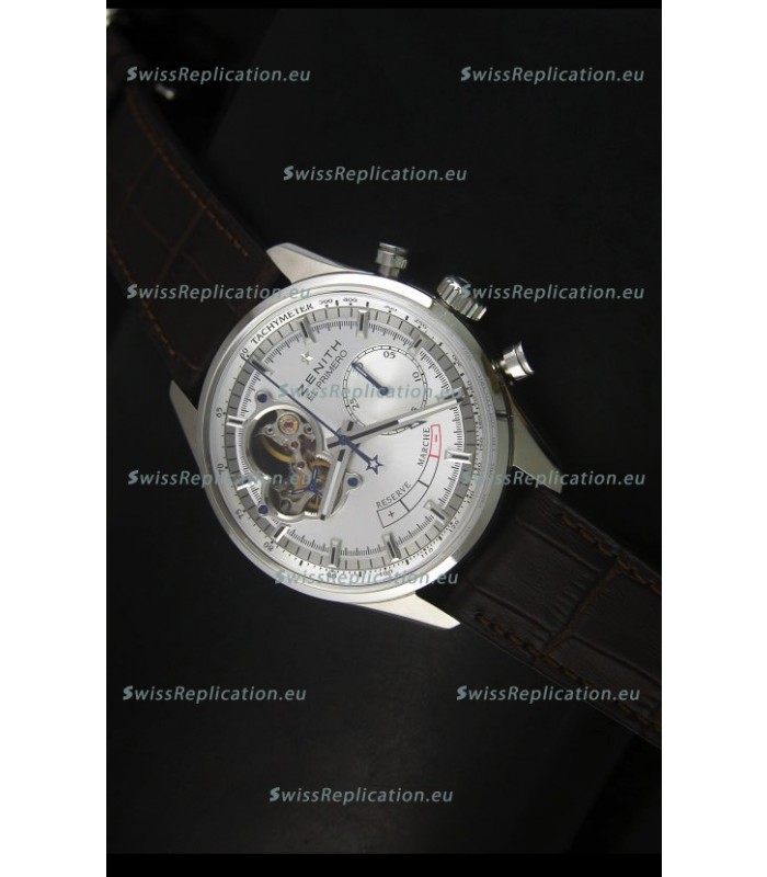 Zenith El Primero Chronomaster Handwind Power Reserve 42MM Replica Watch Silver Dial