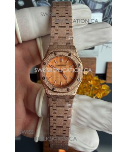 Royal Oak 67630OR Frosted Mini 23MM Rose Gold Super Clone Watch 