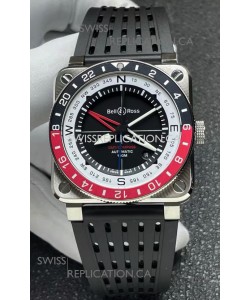 Bell and Ross BR03 GMT Compass Red/Black Bezel Swiss Replica Watch 