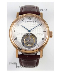 Breguet Classique Tourbillon Rose Gold Roman Dial Super Clone Watch 