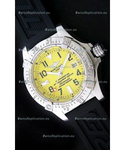Breitling Seawolf Swiss Automatic Watch in Yellow Dial