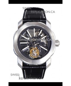 Bvlgari Octo Roma Titanium Watch in White Hour Markers Super Clone Watch 