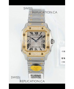 Cartier Santos Swiss Quartz 27MM Two Tone Super Clone Watch