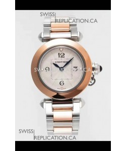 Pasha De Cartier Two Tone Casing Watch 30MM Super Clone Watch 