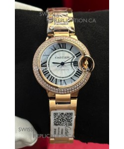 Ballon De Cartier Automatic 33MM Rose Gold Super Clone Watch 