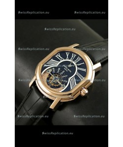Daniel Roth Classic Tourbillon Swiss Watch in Black Strap