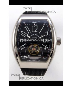 Franck Muller V45 Tourbillon Stainless Steel Diamonds Nylon Strap Super Clone Watch 