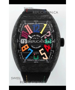 Franck Muller Super Clone Vanguard V45 Racing Carbon Watch in Nylon Strap