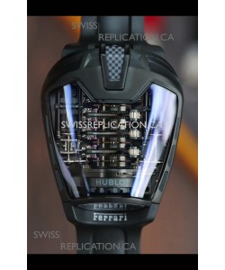 Hublot MP-05 La Ferrari Black Titanium Casing Hyper Clone Watch 