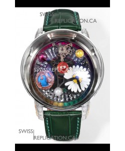 Jacob & CO Astronomia G-Dragon Steel Casing Green Strap Tourbillon Swiss Replica Watch