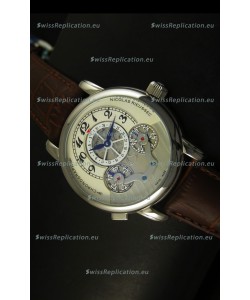 Mont Blanc Nicolas Riessec Stainless Steel Case in White Dial