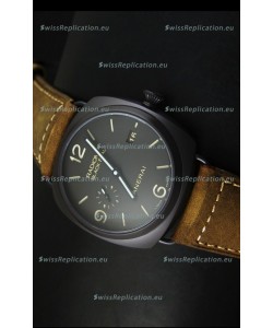 Panerai Radiomir PAM505 Black Seal 3 Days Edition with DLC Coated Case Swiss Watch 