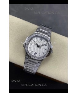 Patek Philippe Nautilus 7118 35MM Steel Dial Diamonds Super Clone Watch 