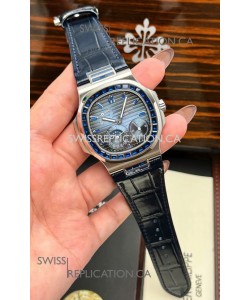 Patek Philippe Nautilus 5712 Rose Gold Blue Rubies Super Clone Watch 