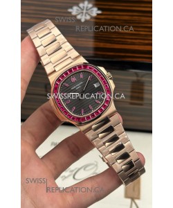Patek Philippe Nautilus 5723 Rose Gold Red Rubies Super Clone Watch 