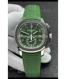 Patek Philippe Aquanaut 5968 Steel Case Green Dial Super Clone Watch 