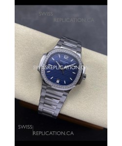 Patek Philippe Nautilus 7118 35MM Blue Dial Diamonds Super Clone Watch 