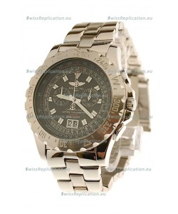 Breitling Chronograph Chronometre Japanese Watch in Black Dial