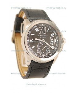 Calibre de Cartier Japanese Replica Watch in Black Dial
