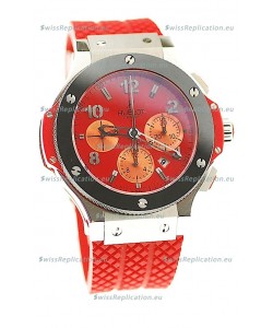 Hublot Big Bang Swiss Watch in Steel Case Ceramic Bezel