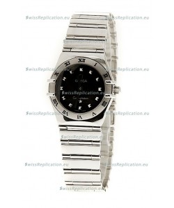 Omega Constellation Ladies Swiss Watch in Black Dial