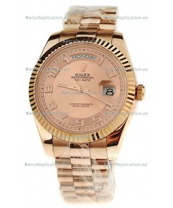 Rolex Day Date Pink Gold Japanese Replica Watch