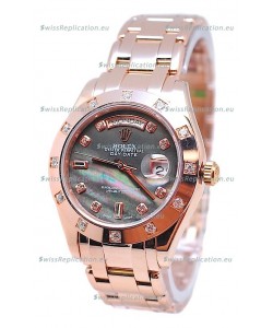 Rolex Day Date Black Mother of Pearl Japanese Replica Watch