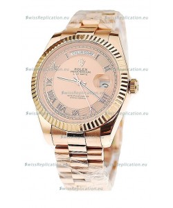 Rolex Day Date Pink Gold Swiss Replica Watch