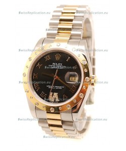 Rolex DateJust Mid-Sized Japanese Replica Gold Watch