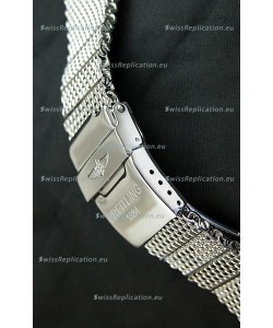 Breitling 440 Solid Stainless Steel Polished Strap with Breitling Double Fliplock Clasp
