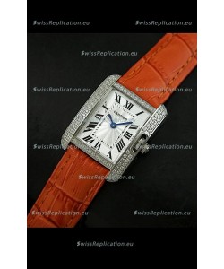 Cartier Louis Japanese Replica Ladies Diamond Watch