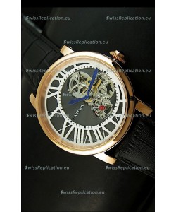 Rotonde De Cartier Cadran Love Japanese Replica Watch - Yellow Gold Case