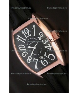 Franck Muller Crazy Hours Japanese Replica Watch in Black Dial