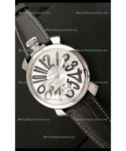 Gaga Milano Italy Japanese Replica Watch in Black Arabic Markers