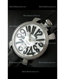 Gaga Milano Italy Manuale Replica Japanese Watch in Black Strap