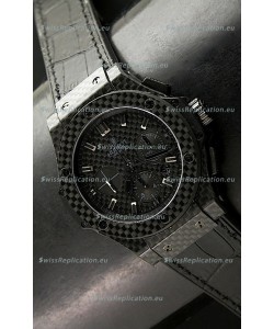 Hublot Swiss Replica Watch in Black Fibre Carbon Dial